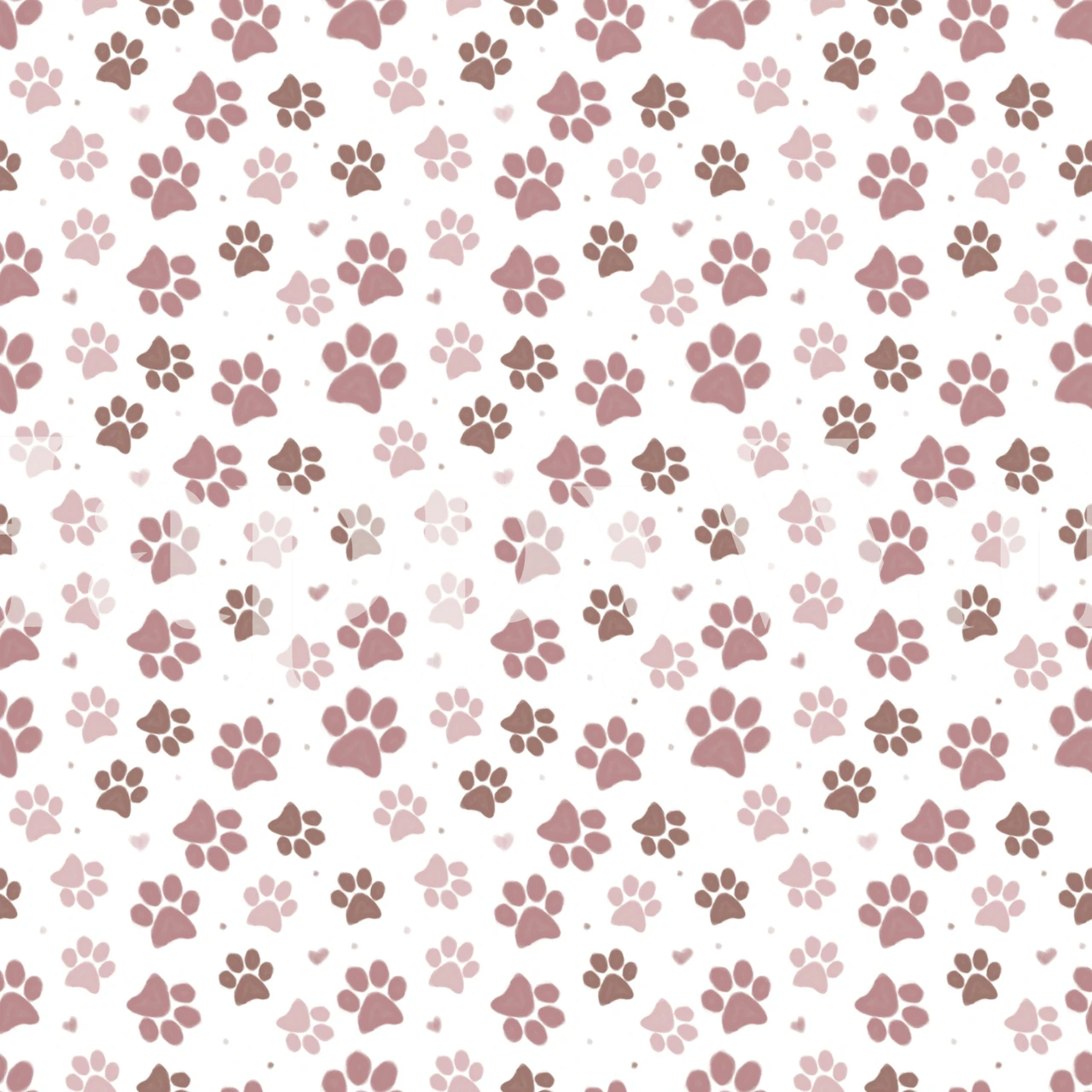 Blush Dog Paws wallpaper design in a room