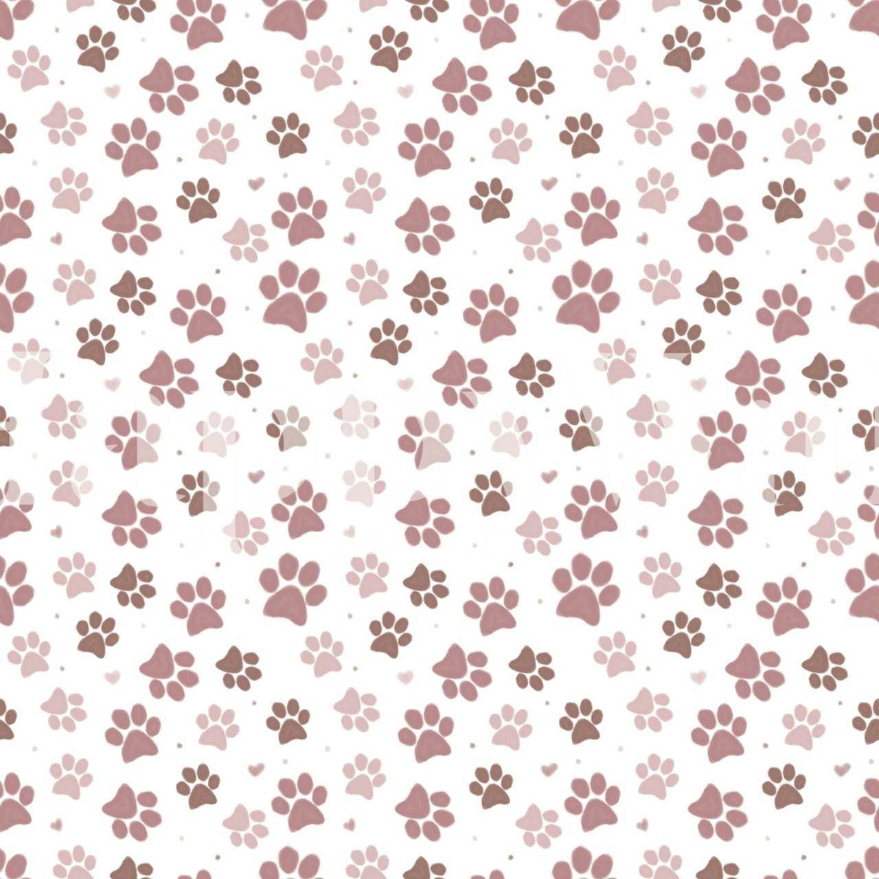 Blush Dog Paws tapettisuunnittelu huoneessa