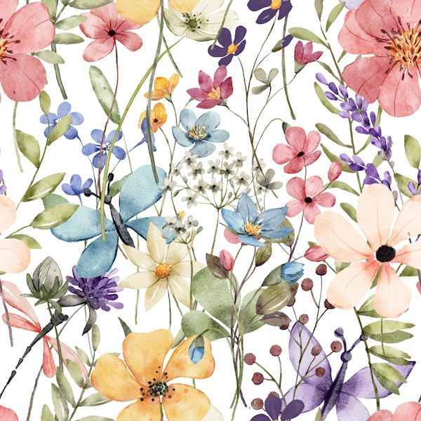 Flower Paradise extra large scale repeat