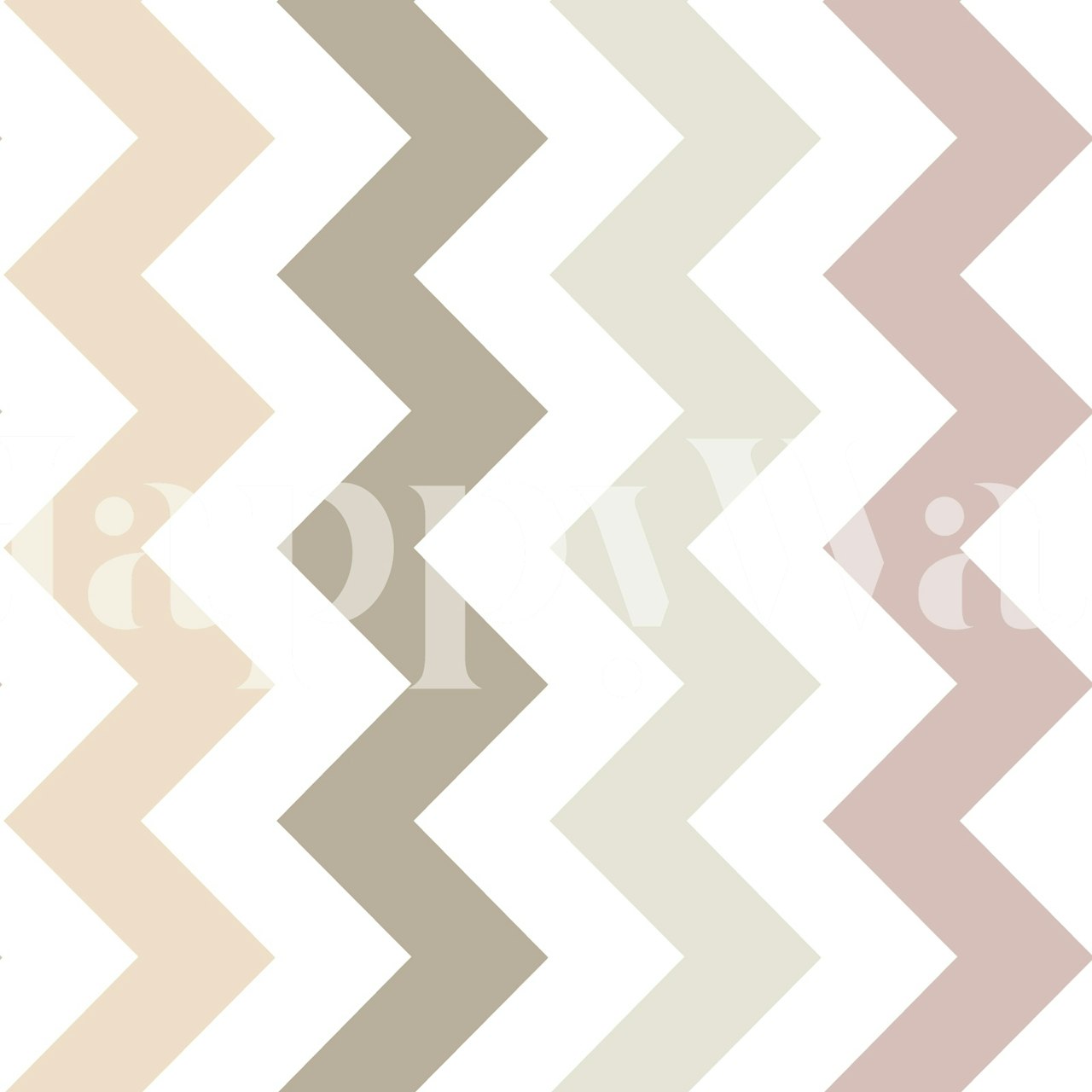 Blush and Cream Chevron wallpaper in a room