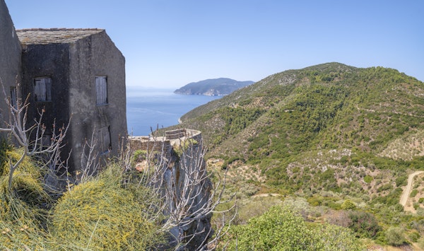 Mediterranean Hillside Village View