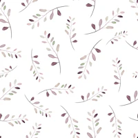 Muted Lavender leaves on white papel de parede