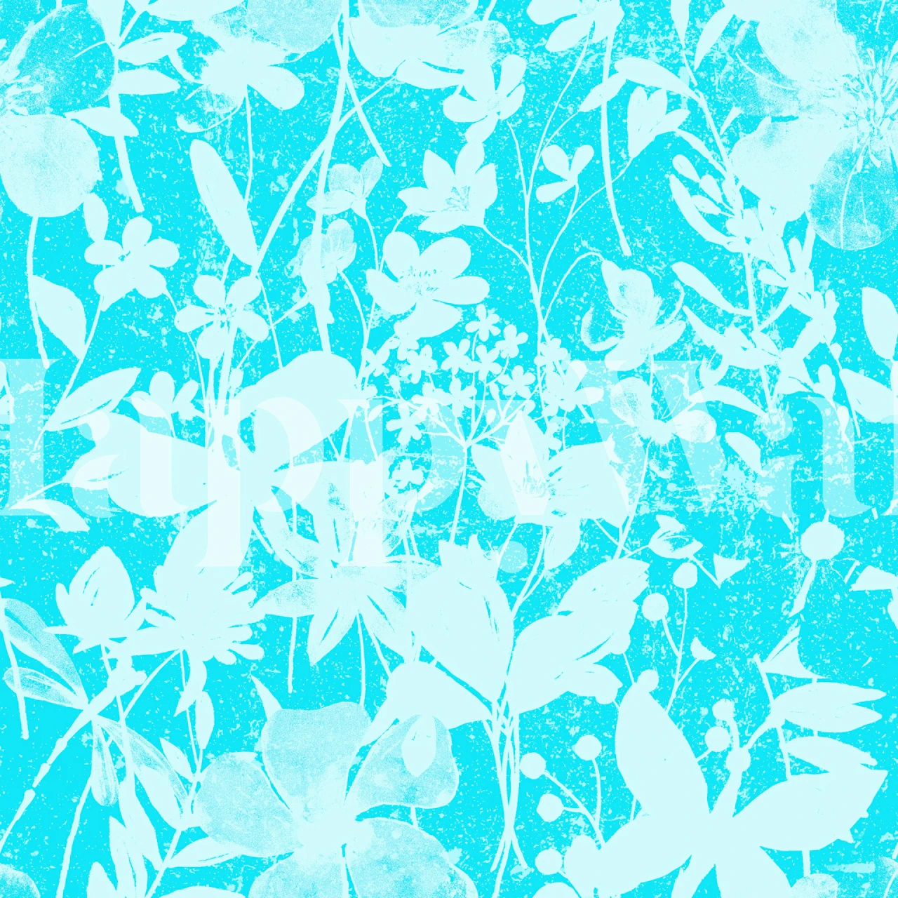 Aqua Botanical Garden wallpaper design for rooms