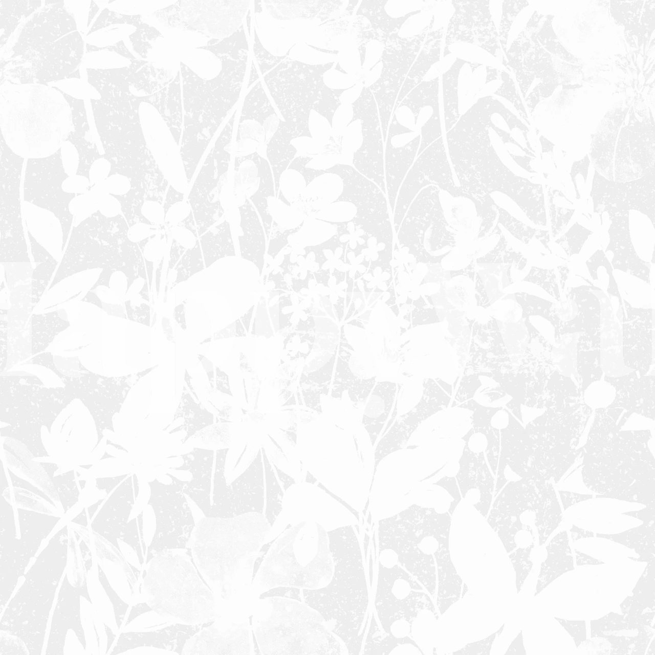 White on White Wildflower Garden wallpaper in a room