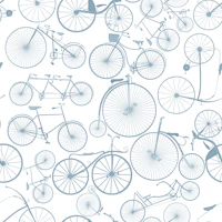 Vintage Bicycle Sketch Blue tapety