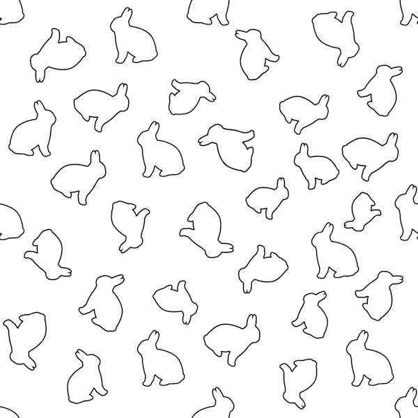 Playful Rabbit Silhouettes