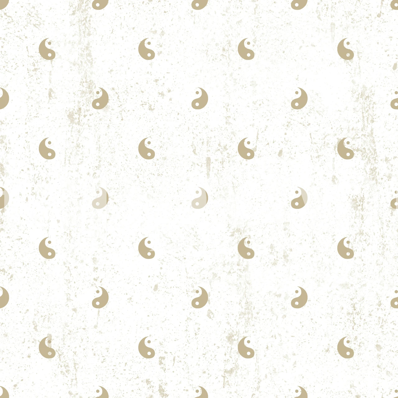 Neutral Yin Yang Dots wallpaper in a room