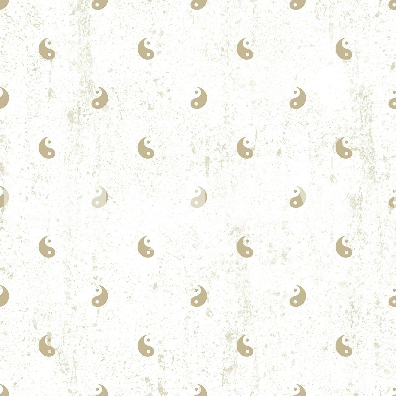 Neutral Yin Yang Dots -tapetti huoneessa