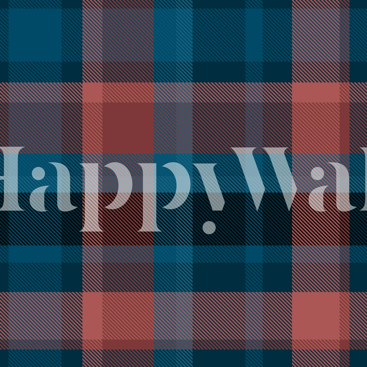 Blue Teal Buffalo Check wallpaper in a room