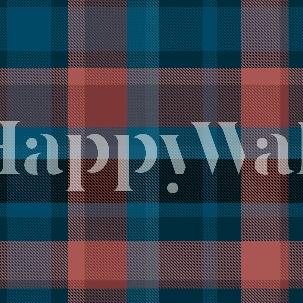 Blue Teal Buffalo Check tapeta u sobi