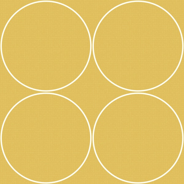 Mid-century Modern Circles Mustard medium