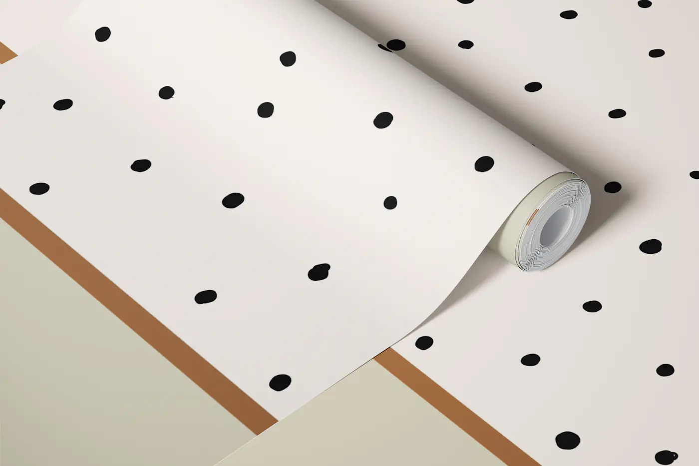 Scandi Dots Neutral Two Tone mint green wallpaper roll