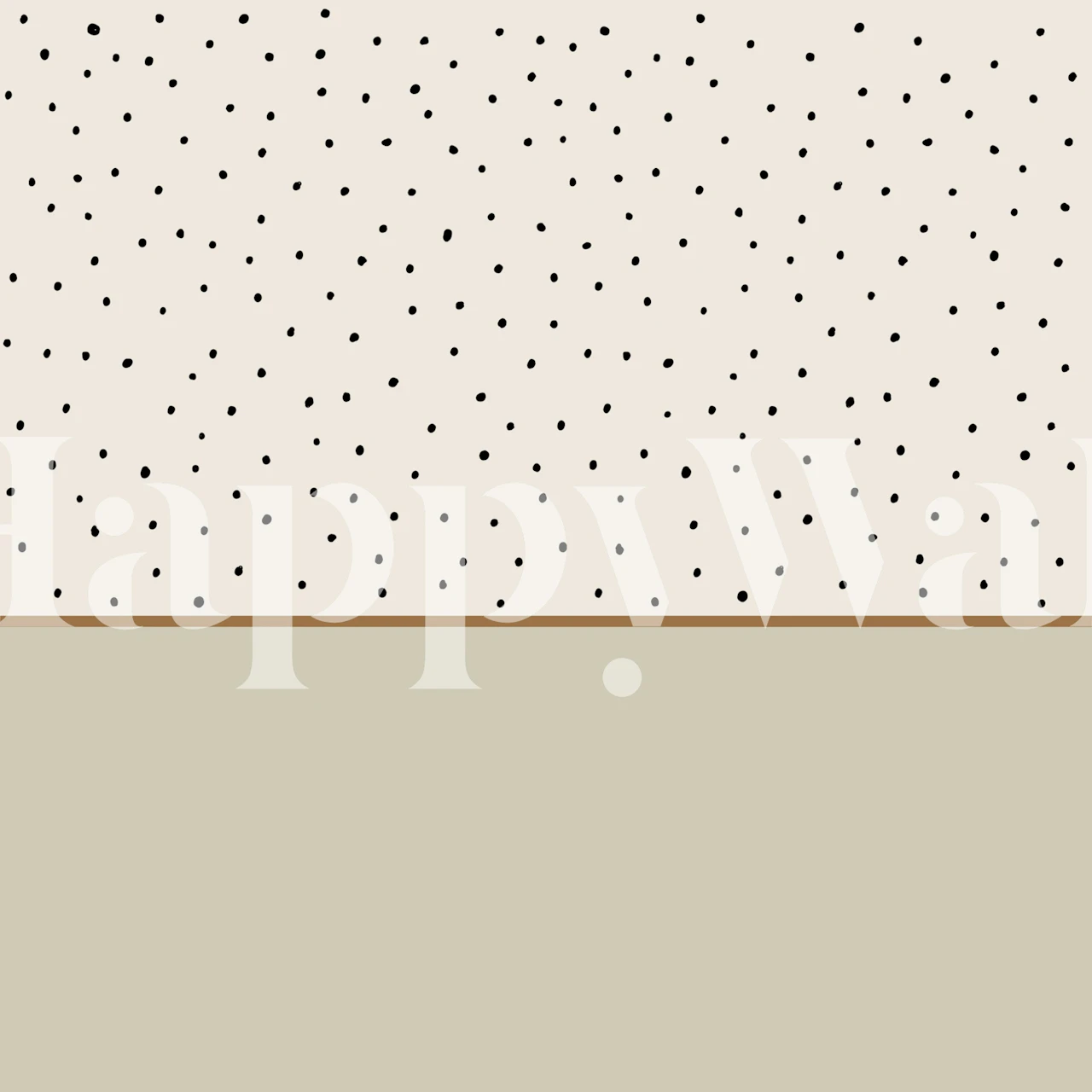 Scandi Dots Neutral Two Tone wallpaper in a room