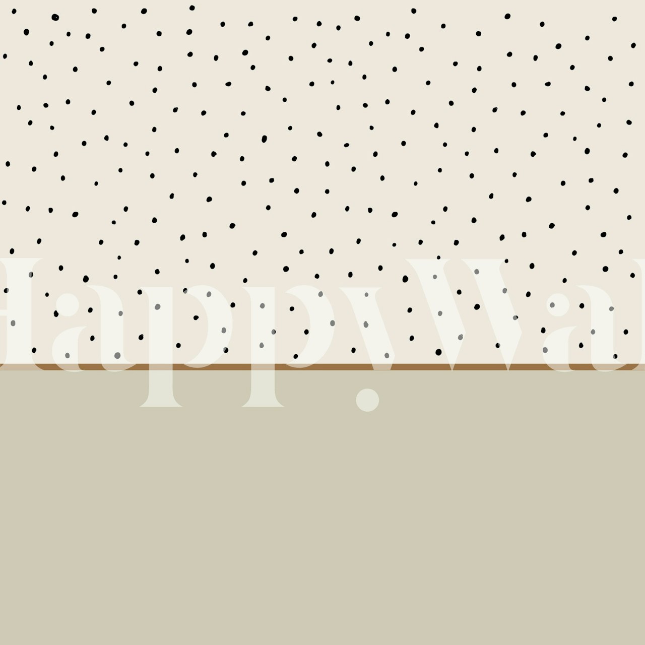 Scandi Dots Neutral Two Tone wallpaper in a room