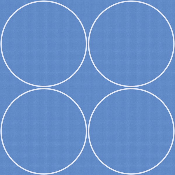 Mid-century Modern Circles blue large