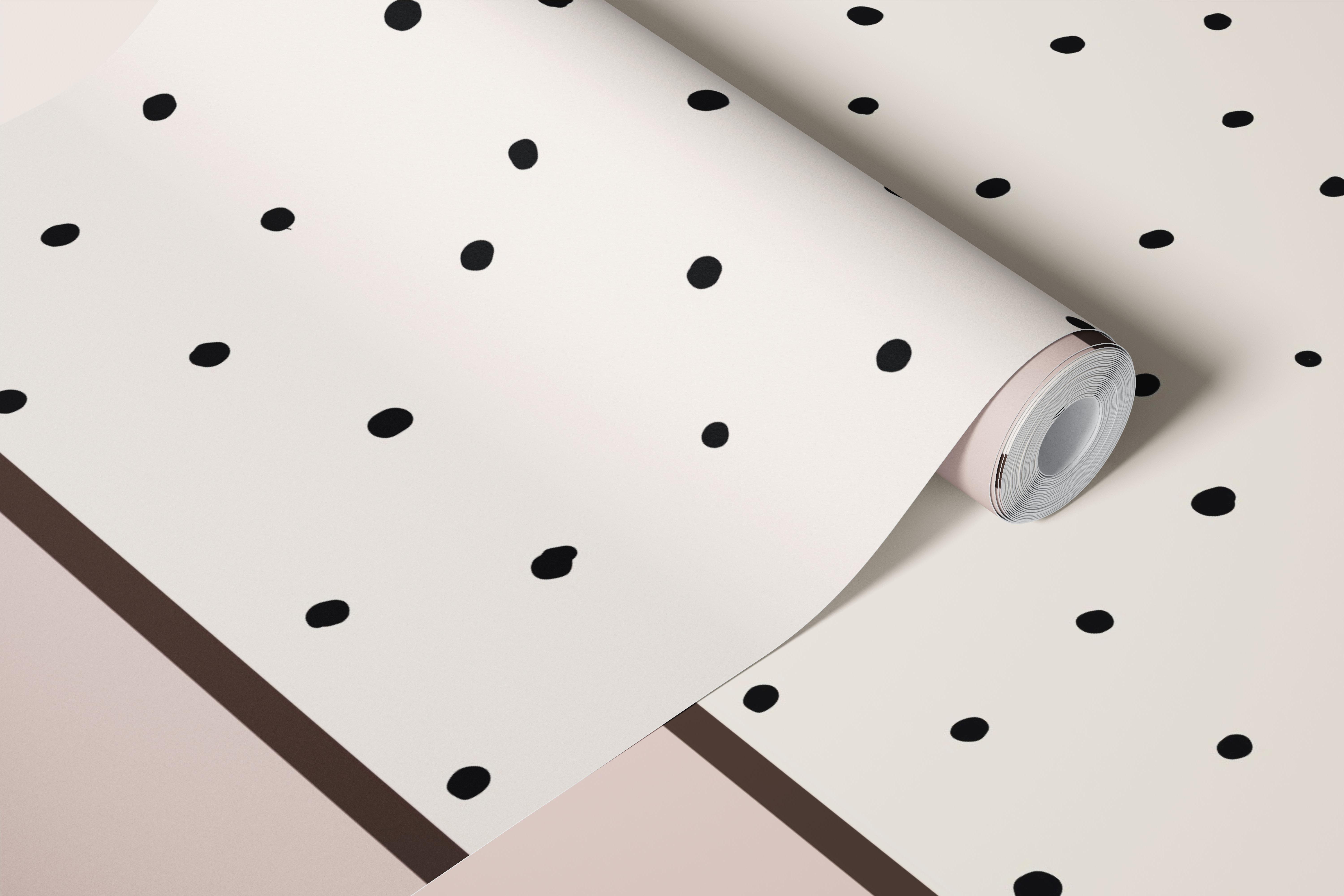 Tapet cu puncte de cerneală jucăușe într-o cameră