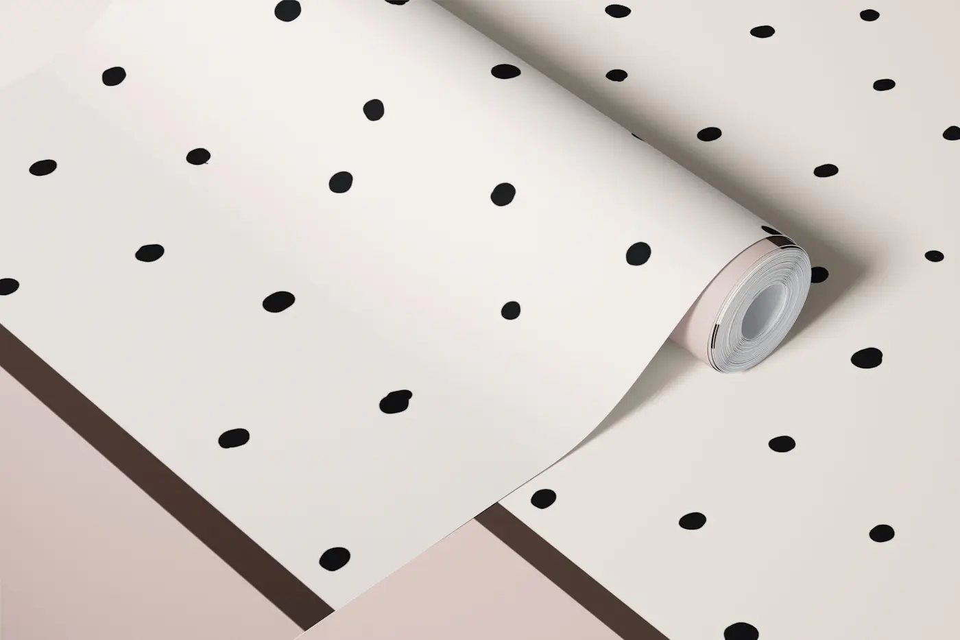 Playful Ink Dots on Two Tone wall wallpaper roll