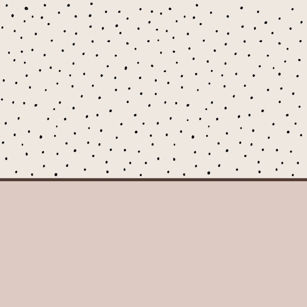 Playful Ink Dots on Two Tone wall