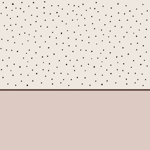 Playful Ink Dots on Two Tone wall