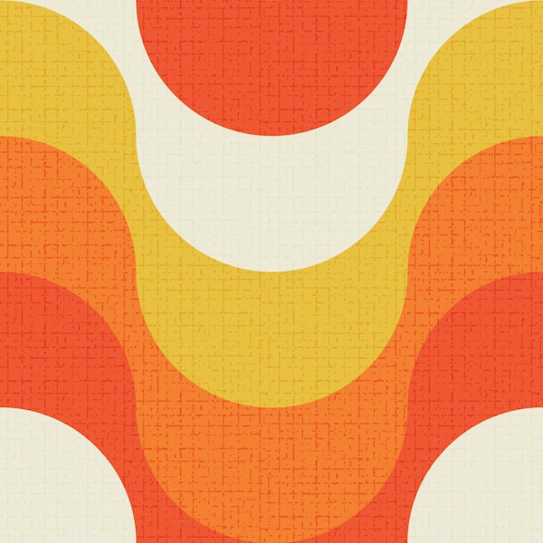 heatwave retro swirl red orange 70s