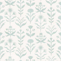 paper cut floral sage green wallpaper