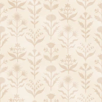 paper cut floral neutral wallpaper