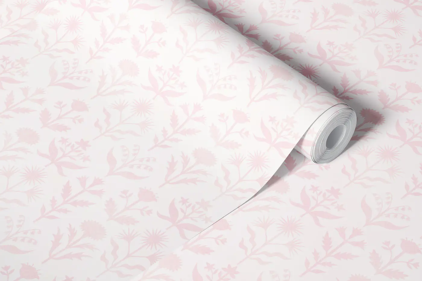paper cut floral - pink wallpaper roll