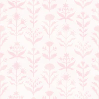 paper cut floral - pink wallpaper