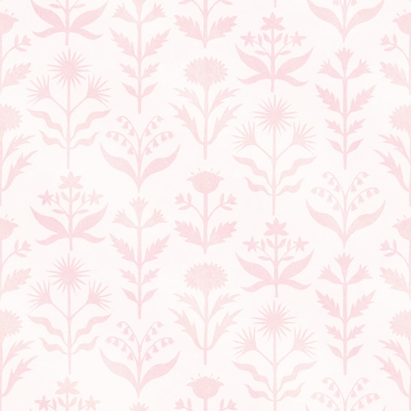 paper cut floral - pink