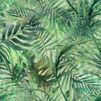 Emerald Tropical Palm Leaves tapet