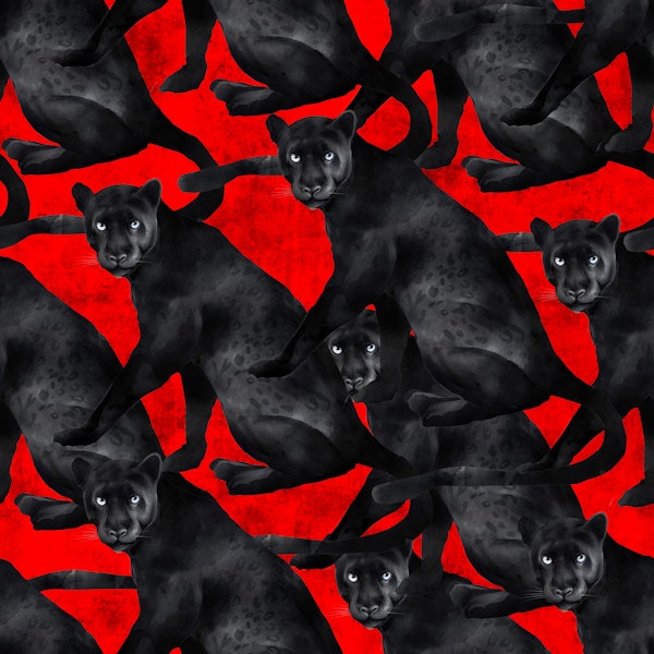 Black Panther on Red