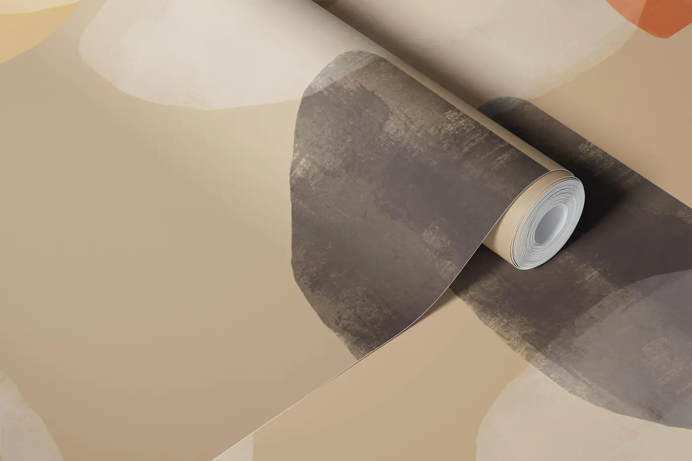 Modern Abstract Terrazzo Neutrals wallpaper roll