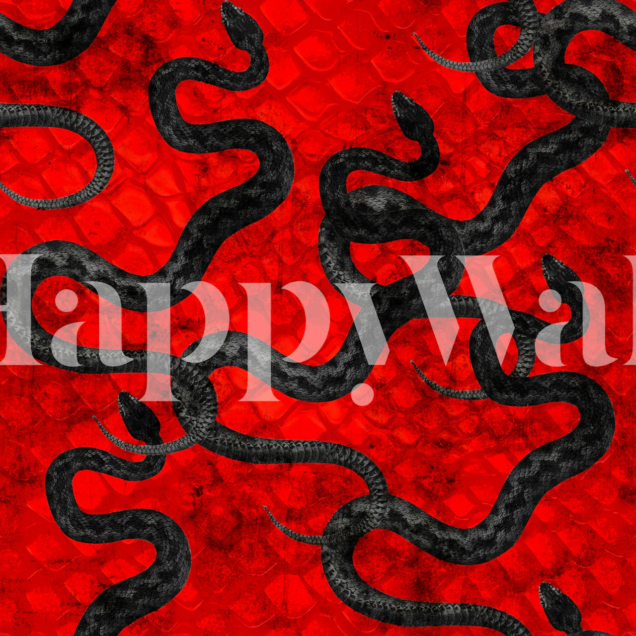 Dark Serpents Crimson tapetti huoneessa