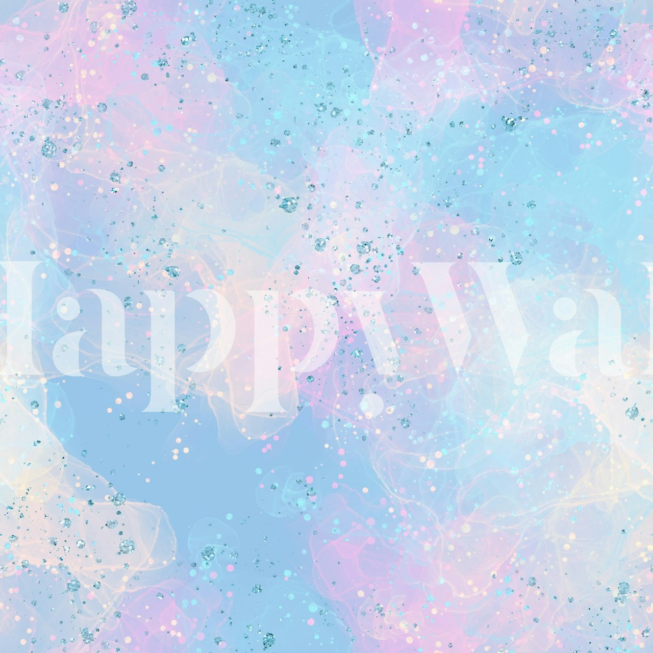 Iridescent Blue Pink Mist tapet i rum