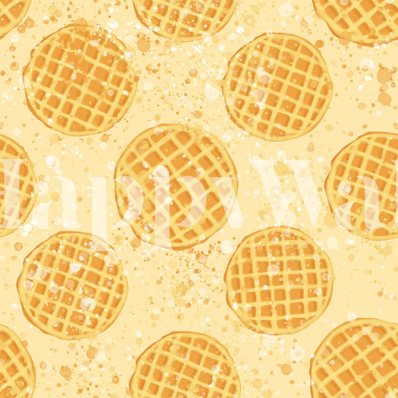 Golden Waffle Bites tapet i et rom