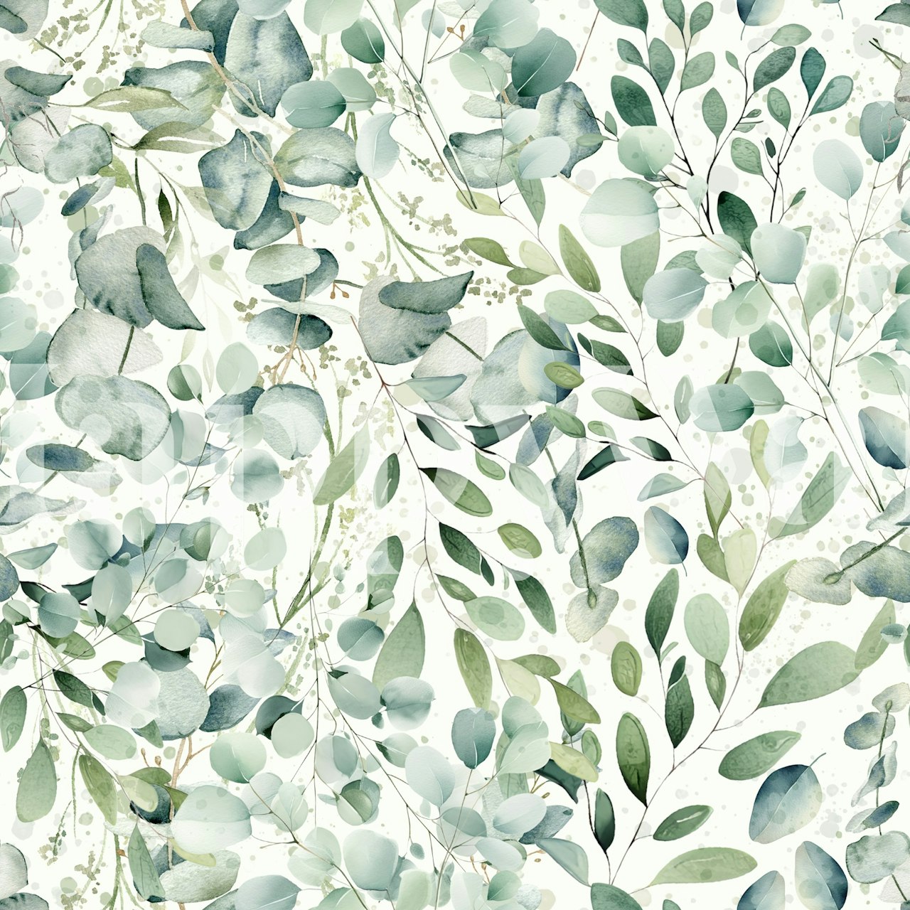 Eucalyptus Garden Calm Tones tapeta v místnosti