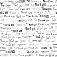Black White Thank You tapeta