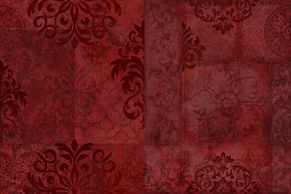 Baroque Damask Luxury Crimson Red