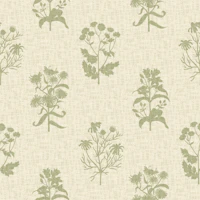 Sage Botanical Silhouettes wallpaper