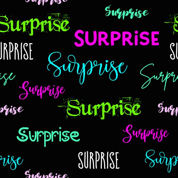 Neon Surprise Typography