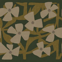 Mid Century Large Flower Silhouettes tapetit