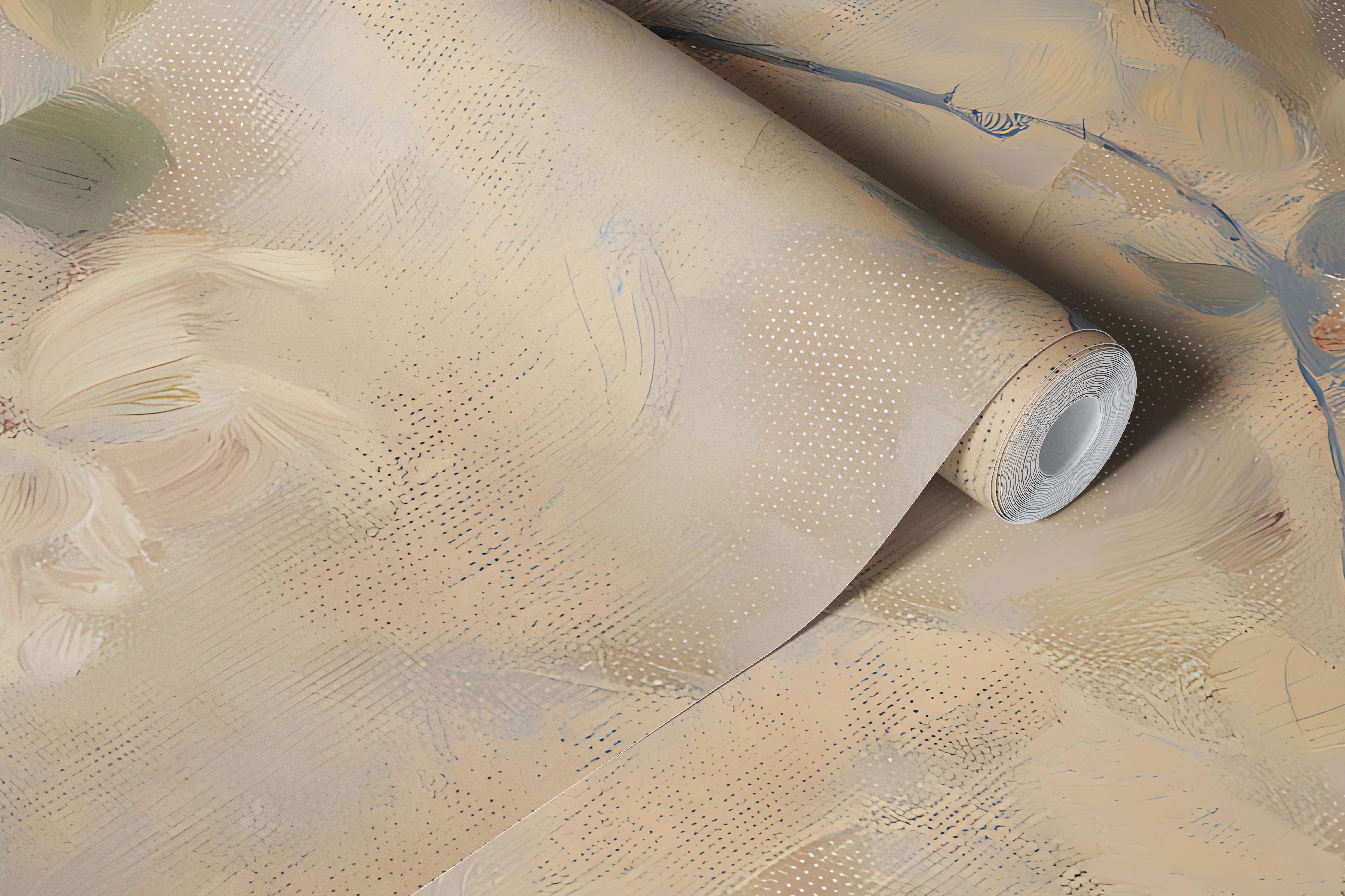 Soft Blush Roses wallpaper in an elegant room