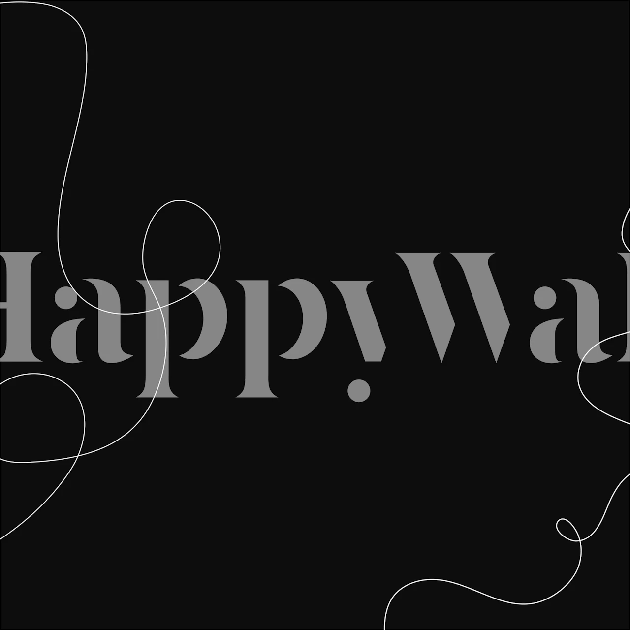 Custom logo wallpaper in modern room setting