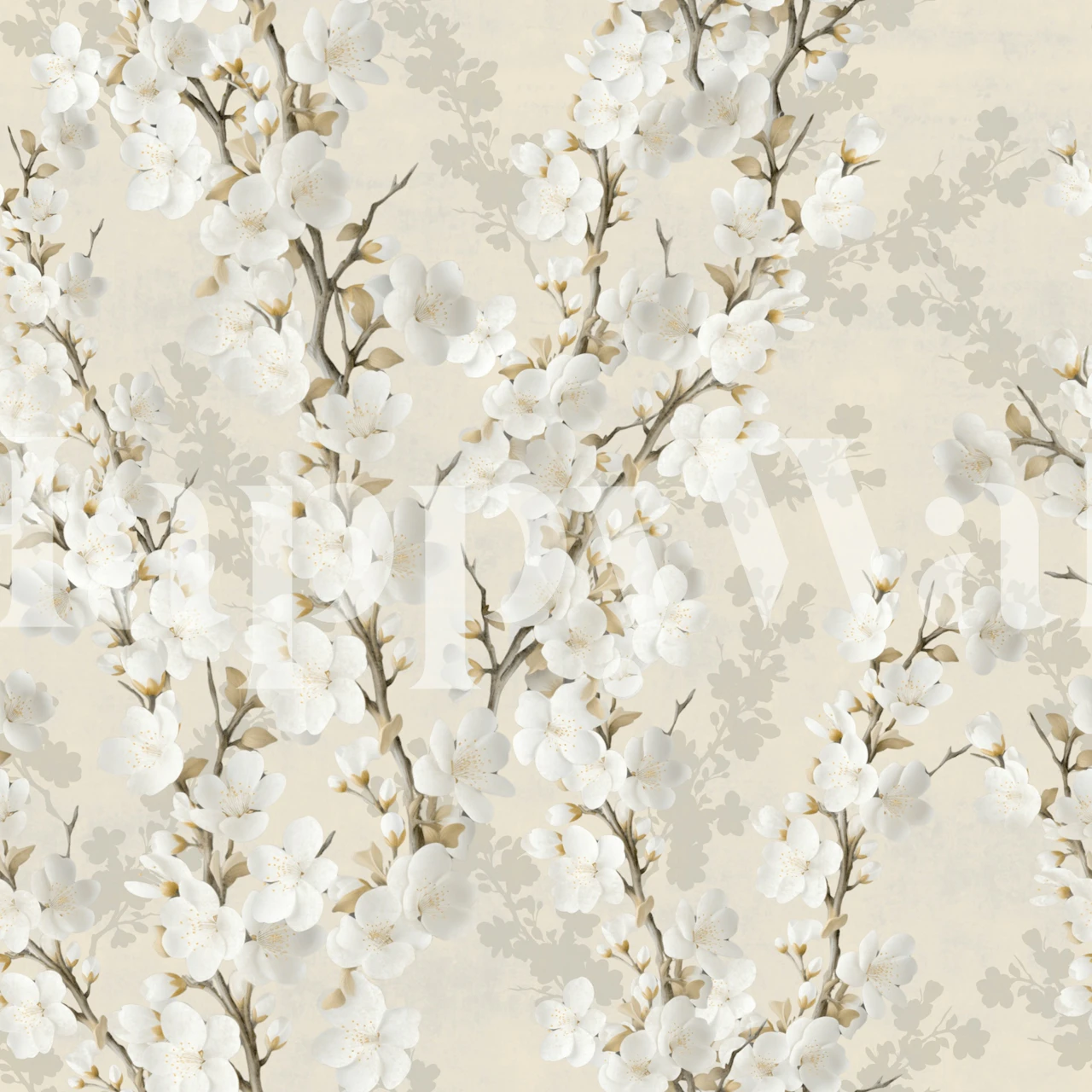 Cherry blossoms wallpaper in a room