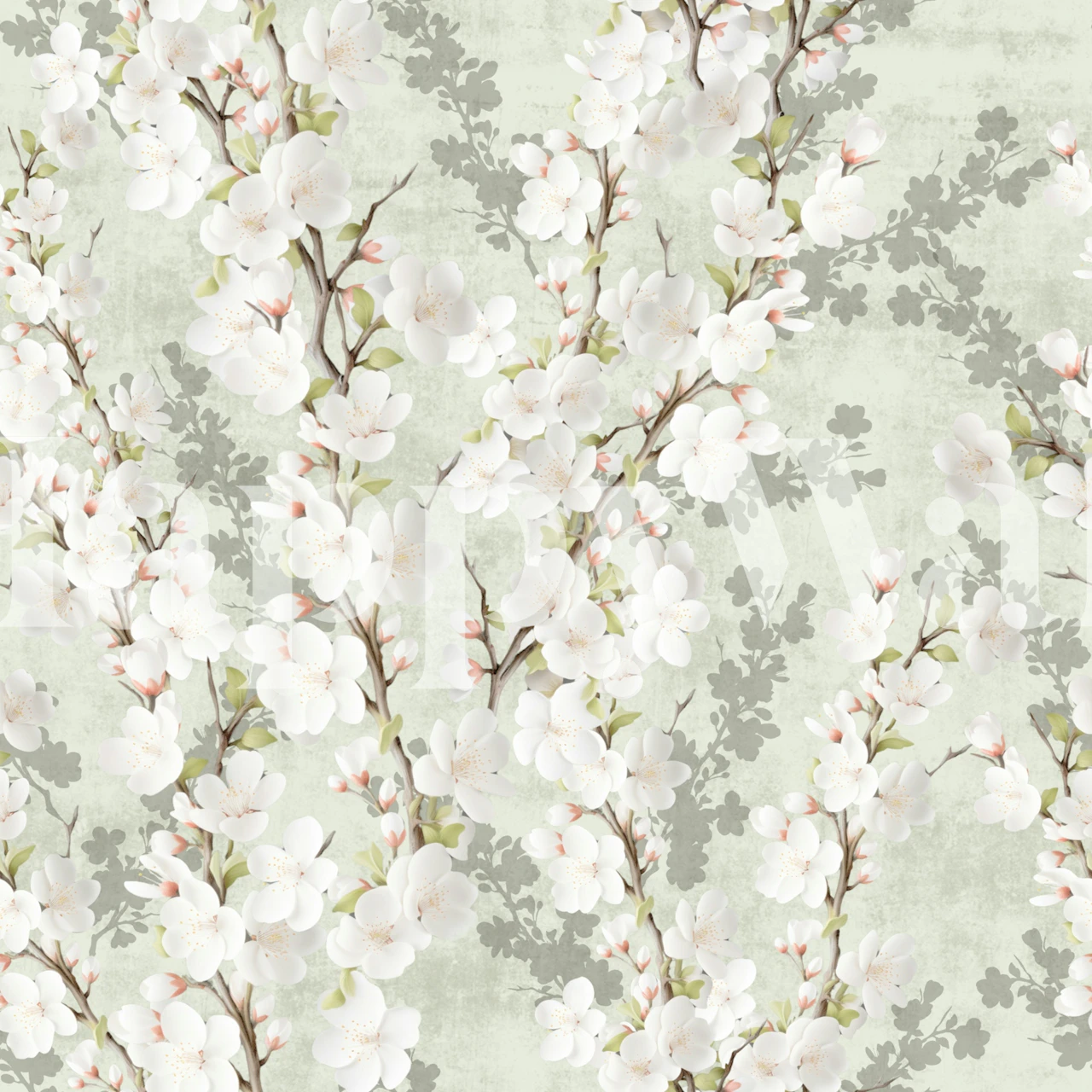 Cherry blossoms wallpaper in a room