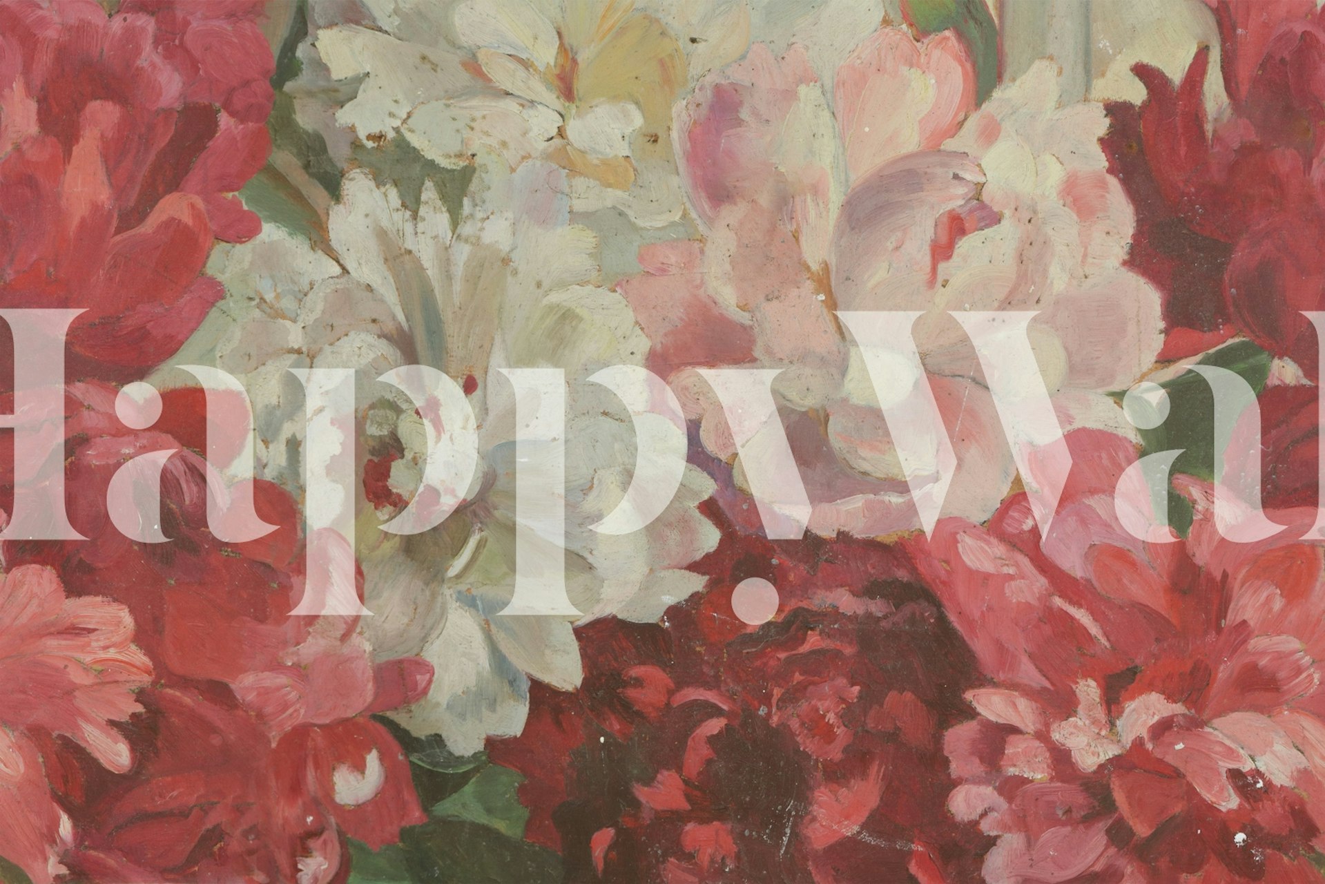 Genevieve vintage blomster tapet i et rom