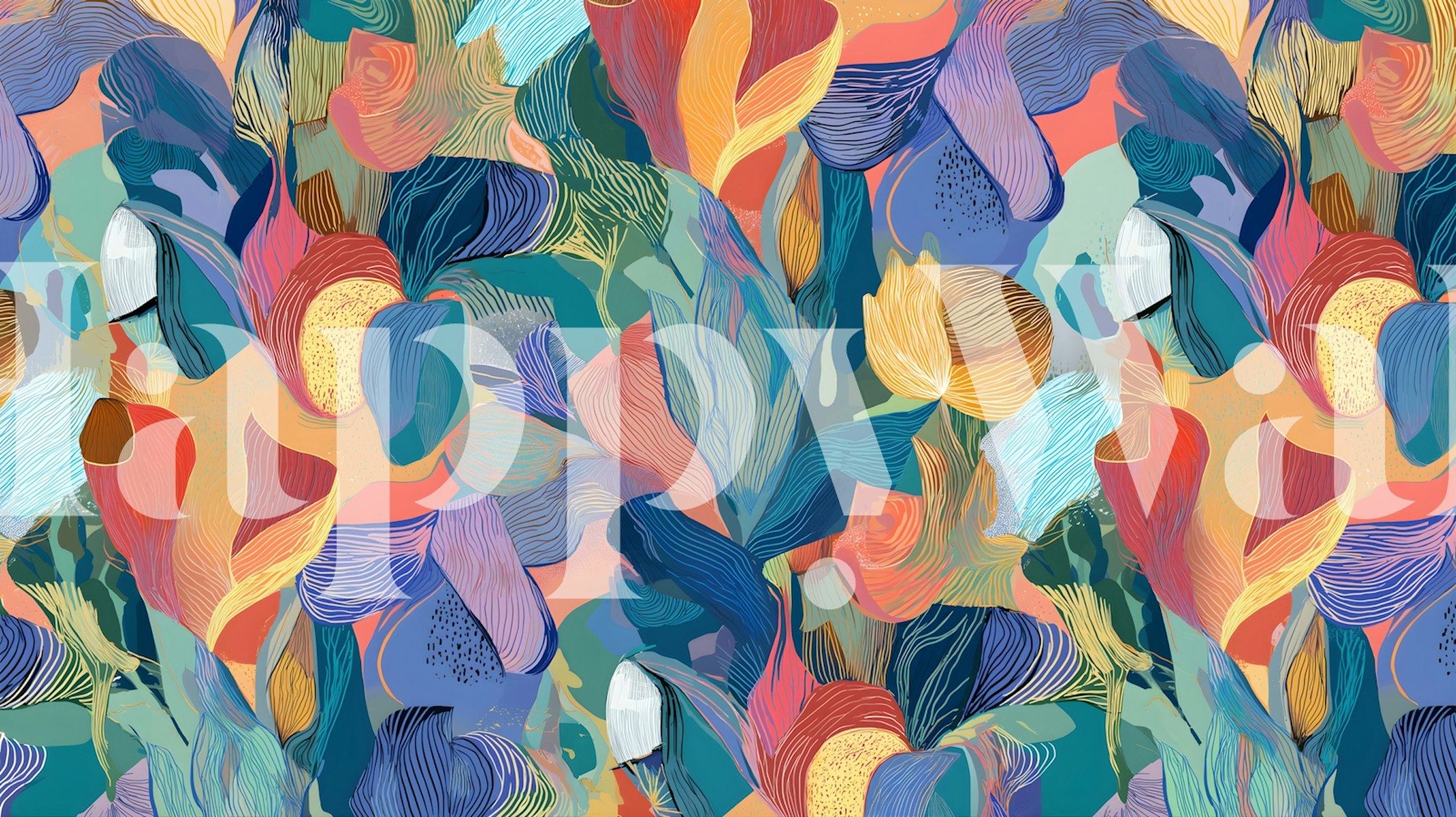 Vibrant Patagonia-inspired wallpaper design