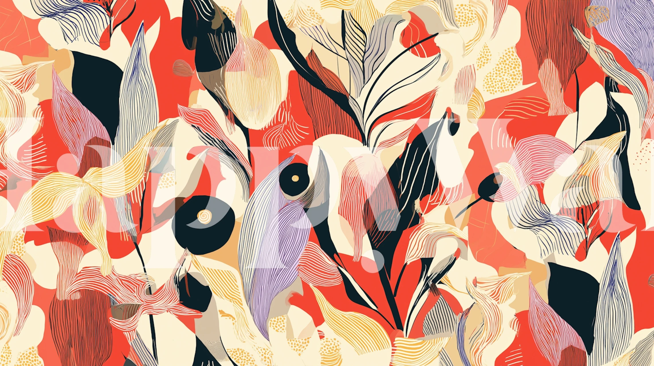 O design do papel de parede The Palio em um cômodo