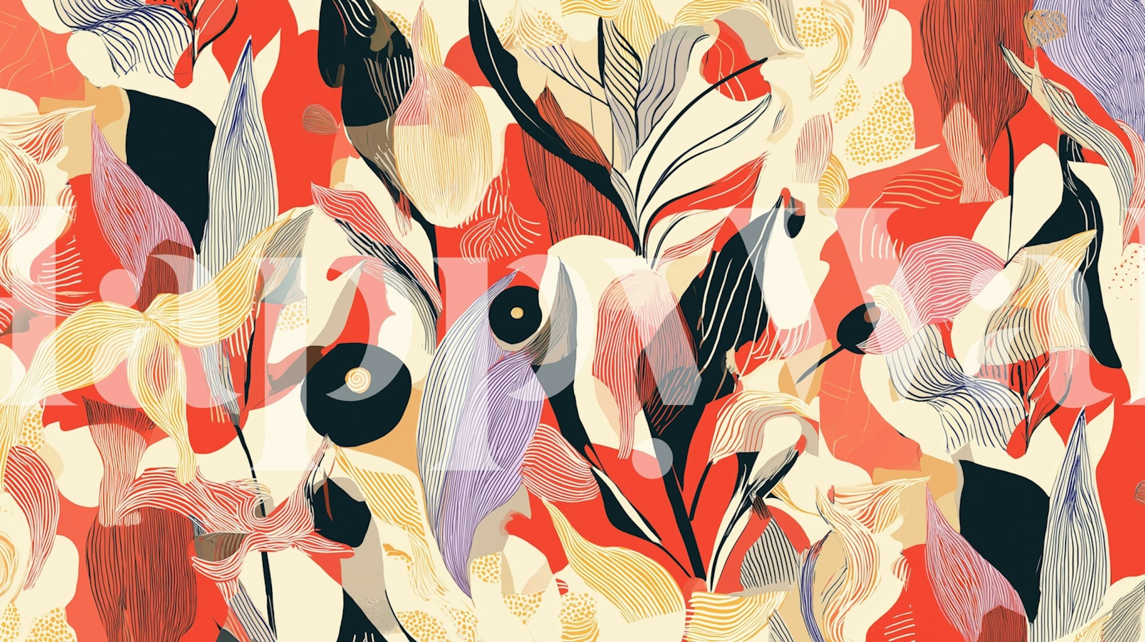 The Palio wallpaper design in a room