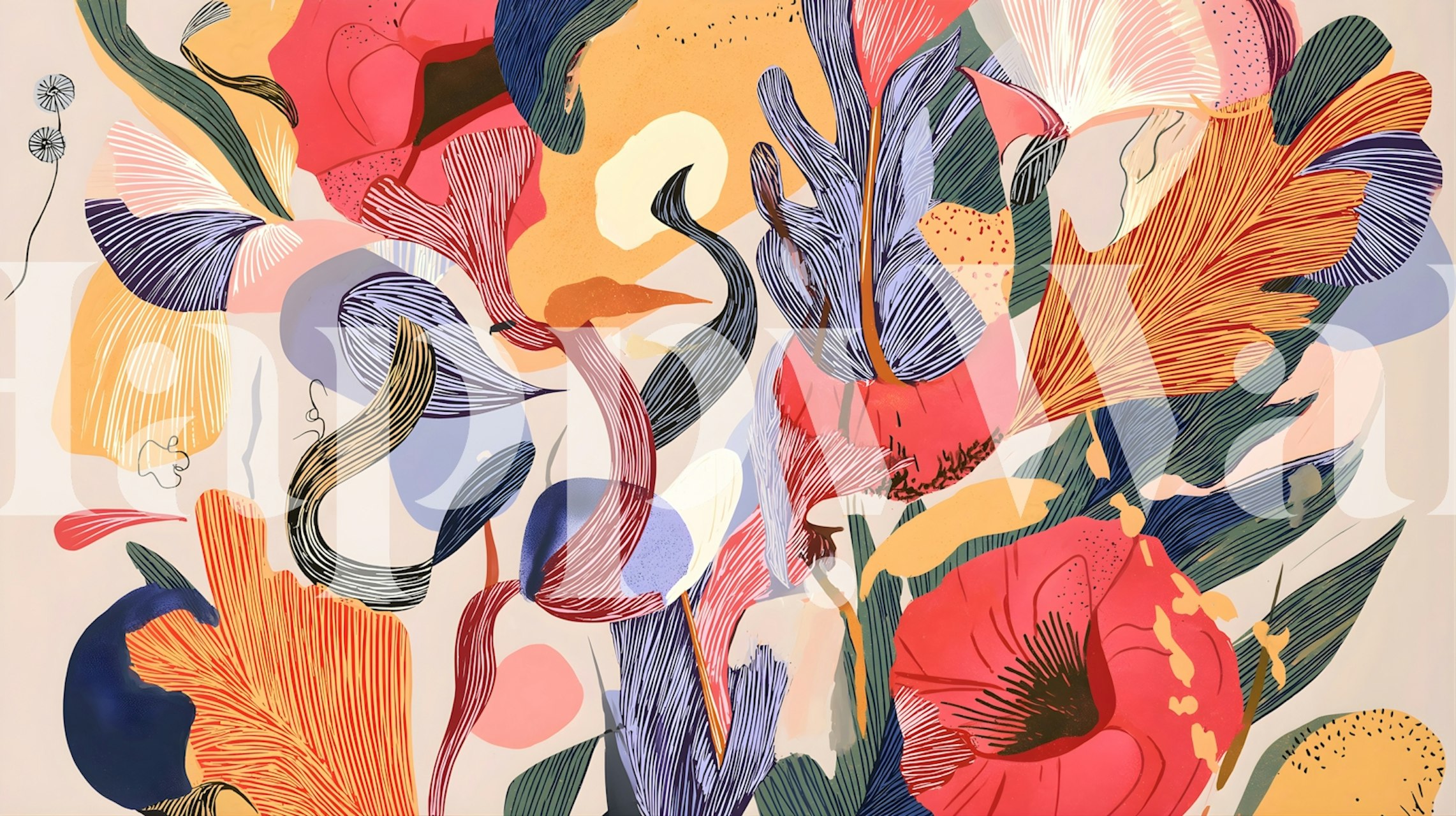 Tapeta Crazy Diamond w jasnym pokoju